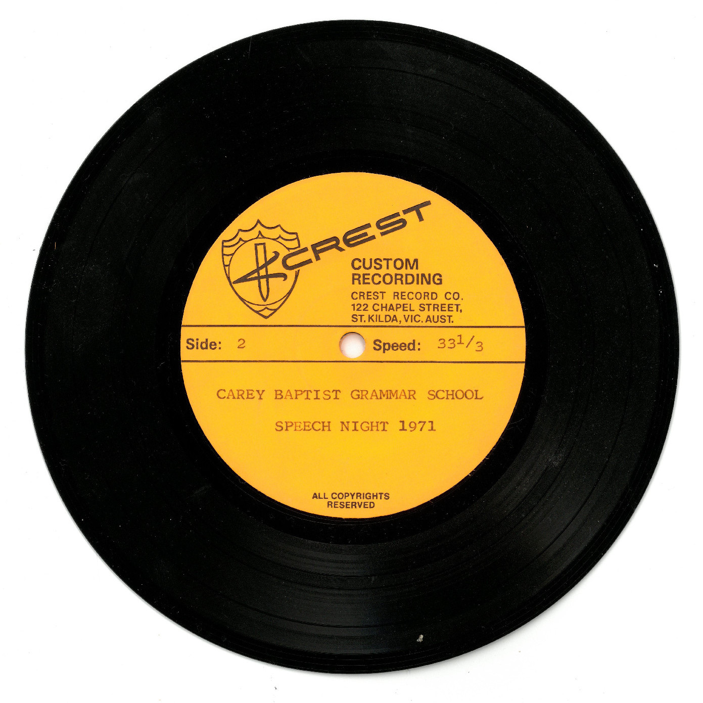 Speech Night, 1971 (Side 2)