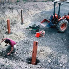 Landscaping and building works at Donvale, 1988