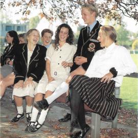 Students laughing, 1992