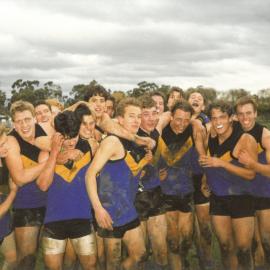 First XVIII boys' football team on Dunshea Oval, 1998