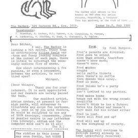 The Barker, Issue No. 2, May 1986