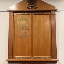 Roger Skeels Memorial Prize honour board, 2010