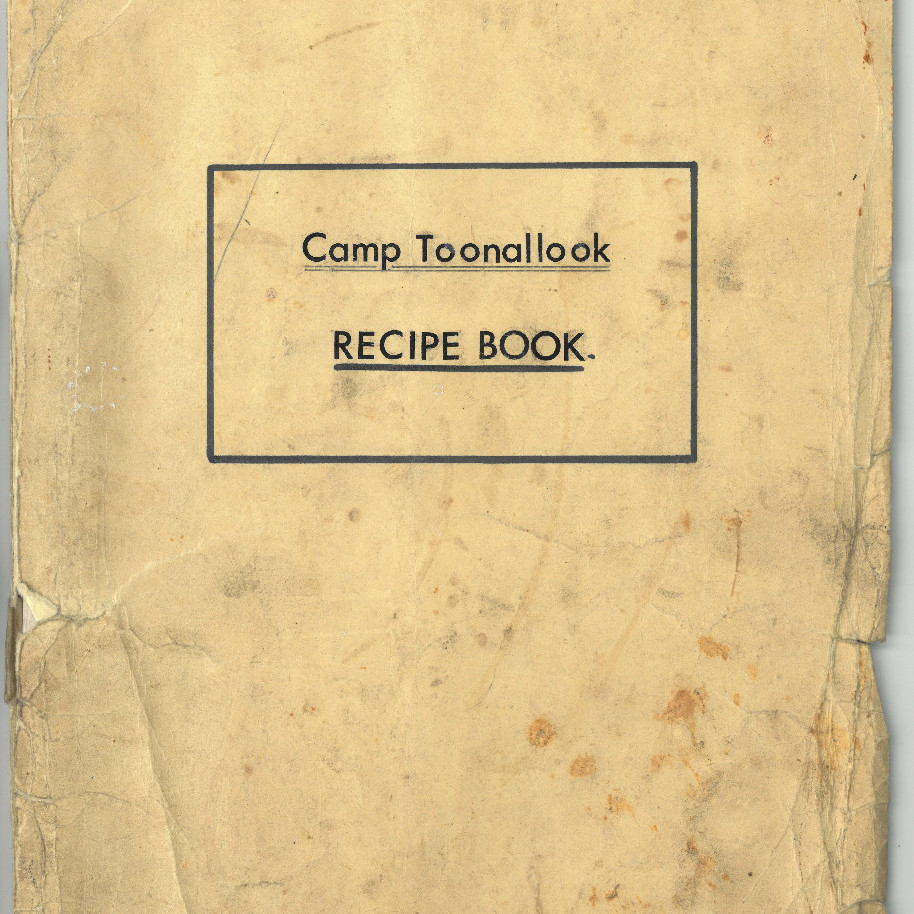 Camp Toonallook recipe book, 1970s
