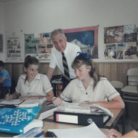 Don Brown with Year  7 students 1991