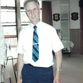 Don Brown in the Donvale hall, circa 1991