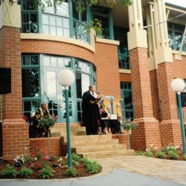 Jeffrey Thomas at opening of S. L. Hickman Building, 1994