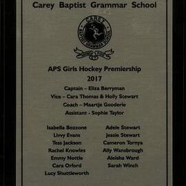 APS Girls Hockey Premiership Team, 2017