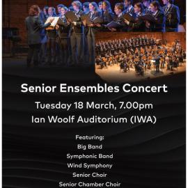 Senior Ensembles Concert poster, 2025