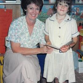 Mrs Barbara Noisette and student, circa 1992