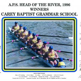 Boys Rowing APS Premiers, 1996