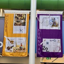 Moore and Newnham House banners, 2024