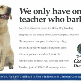 We only have one teacher who barks, 1998