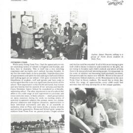 Junior School report, 1982