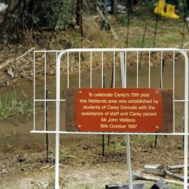 Openinf of the Donvale Wetlands Area, 1997