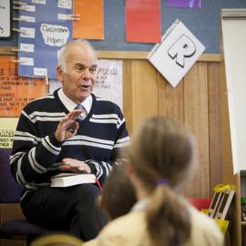 Reverend Gerry Riviere at Donvale campus, 2014