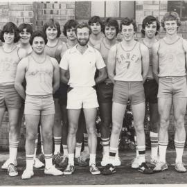Boys basketball team, 1980