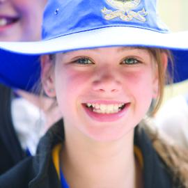 Donvale girl wearing summer hat, 2013