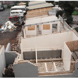 Demolition of the Preparatory School classroom block, 1993