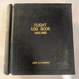 Captain A. E. (Ted) Munro's flight log book 1942-1983