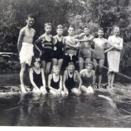 Scout Christmas camp at Gilderoy, 1932