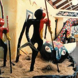 Giant rainbow serpent puppet, 1997