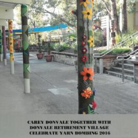 Carey Donvale together with Donvale Retirement Village celebrate yarn bombing, 2016