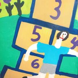 Section of large collaborative mural created by Donvale campus students, 1994