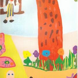 Section of large collaborative mural created by Donvale campus students, 1994