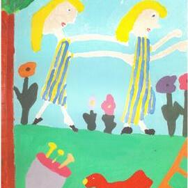 Section of large collaborative mural created by Donvale campus students, 1994