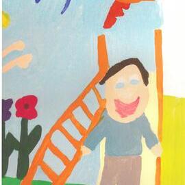 Section of large collaborative mural created by Donvale campus students, 1994