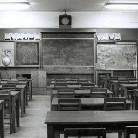 Interior view of new geography room, 1962
