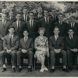 Librarian Agnes Gregory with the Library Committee, 1961