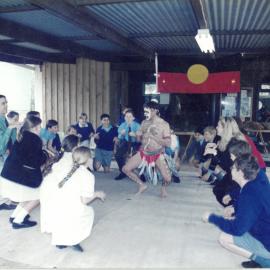 Aboriginal cultural workshop at Currawong Bush Park, 1994