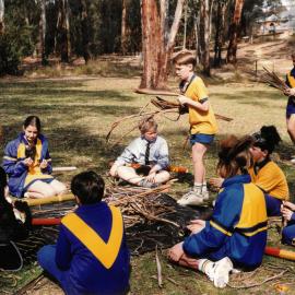 Aboriginal cultural workshop at Currawong Bush Park, 1994