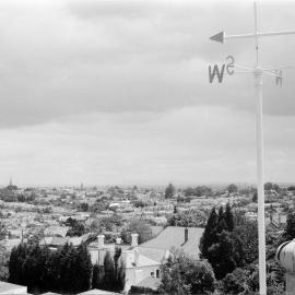 Looking north-west from the meteorological station on the roof of the science block, 1969