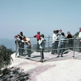 Looking at the view from the Chalet, Mount Buffalo,  1967