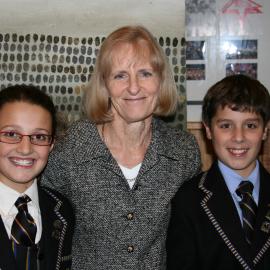 Sue Ramsey with Junior School captains, 2008