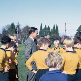 Football on the Sandell Oval, 1960s