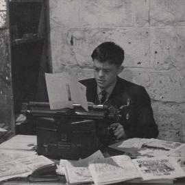 Student working on Carey Chronic, 1966