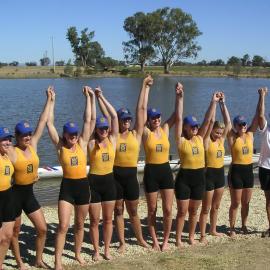 Girls' rowing First VII Head of the River premiership team, 2004