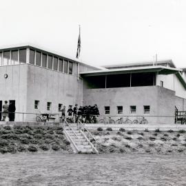 New gymnasium and woodwork room, 1955