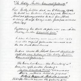 Correspondence relating to official naming of the Barkers Road main entrance, 1995