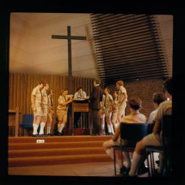 Junior School students in the chapel, 1972