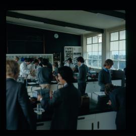 Senior School students in science class, 1972