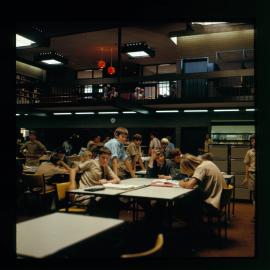 Junior School students in the Mellor Library, 1972