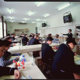 Interior science classroom, 1990s