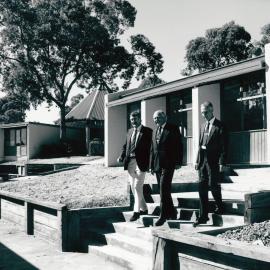 David Lord, Gordon Young and Don Brown at Donvale on opening day, 1989