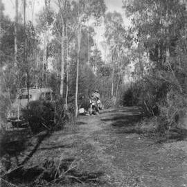 Looking up track camp on left, 1956