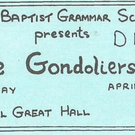 The Gondoliers seat ticket, 1985