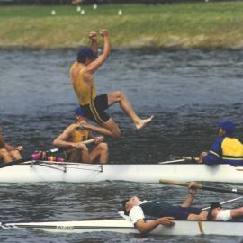 Rowing HOR boy jumping for joy, 1995